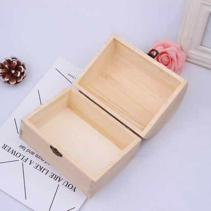 “ArchiBox” Wooden Storage Box with Hinges and Arched Shape