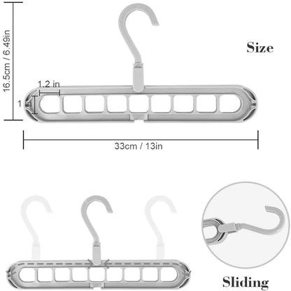 360° retractable hanger with 9 holes "FlexiCintre"