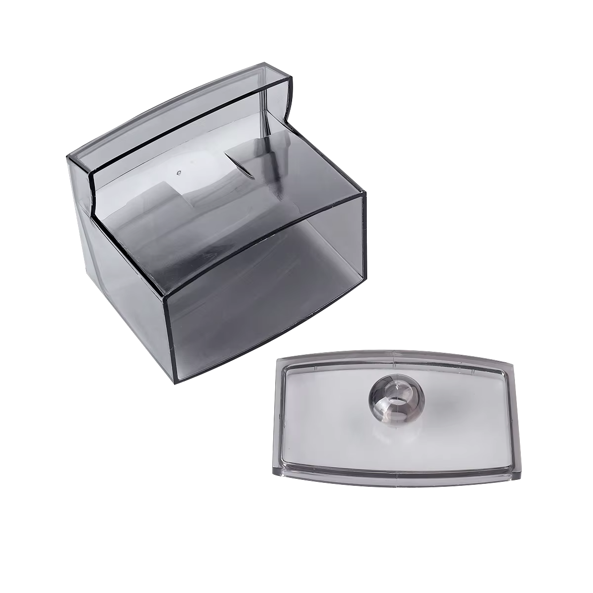 “QtipClear” Transparent Dispenser with Lid