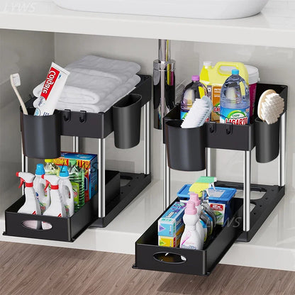 “SlidePro” Under Sink Sliding Organizer