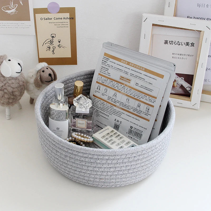 “NordicRope” Cotton Rope Storage Basket