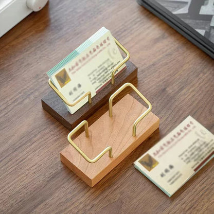 “WoodDesk” Wooden Business Card Holder