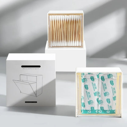 “ClearBox” Dustproof Wall Mounted Storage Box for Cotton Buds and Jewelry