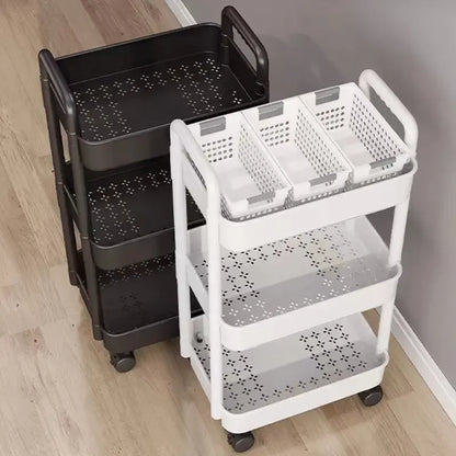 "EasyGlide" 3/4 Tier Rolling Storage Cart