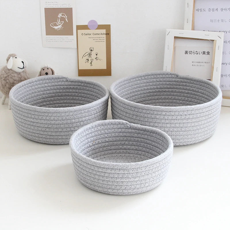 “NordicRope” Cotton Rope Storage Basket