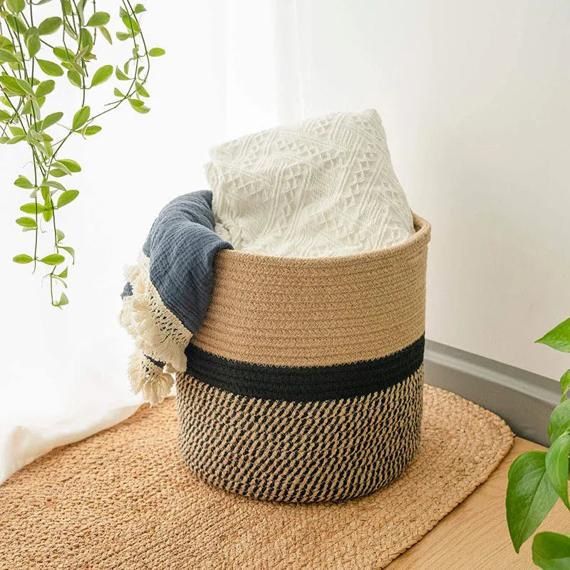 “EcoNest” Cotton Rope Storage Basket