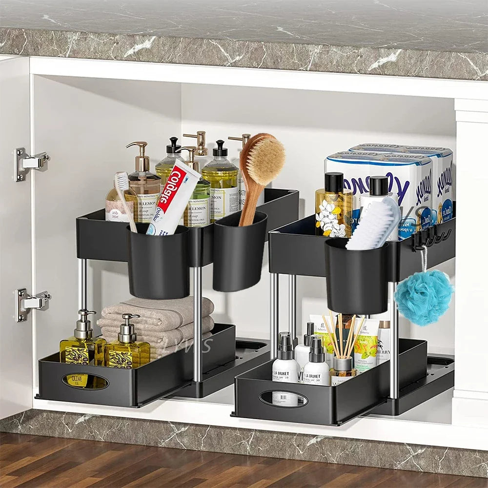 “SlidePro” Under Sink Sliding Organizer