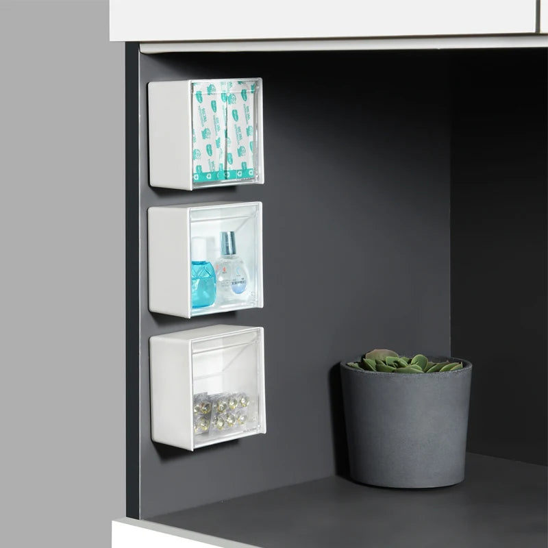 “ClearBox” Dustproof Wall Mounted Storage Box for Cotton Buds and Jewelry