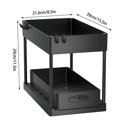 “SlidePro” Under Sink Sliding Organizer