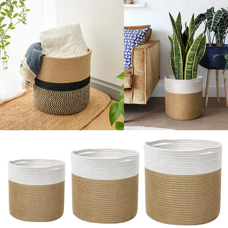 “EcoNest” Cotton Rope Storage Basket