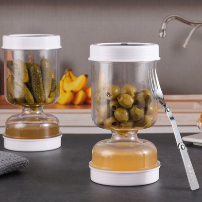 Hourglass Olive and Pickle Jar with Filter