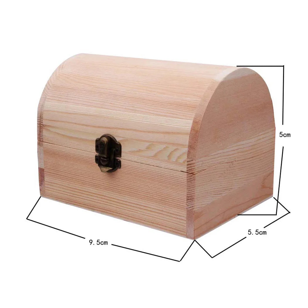 “ArchiBox” Wooden Storage Box with Hinges and Arched Shape