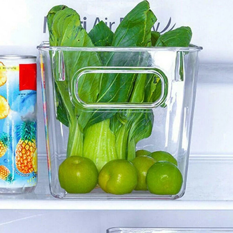 “ClearFridge” Stackable Refrigerator Storage Box