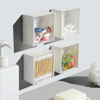 “ClearBox” Dustproof Wall Mounted Storage Box for Cotton Buds and Jewelry