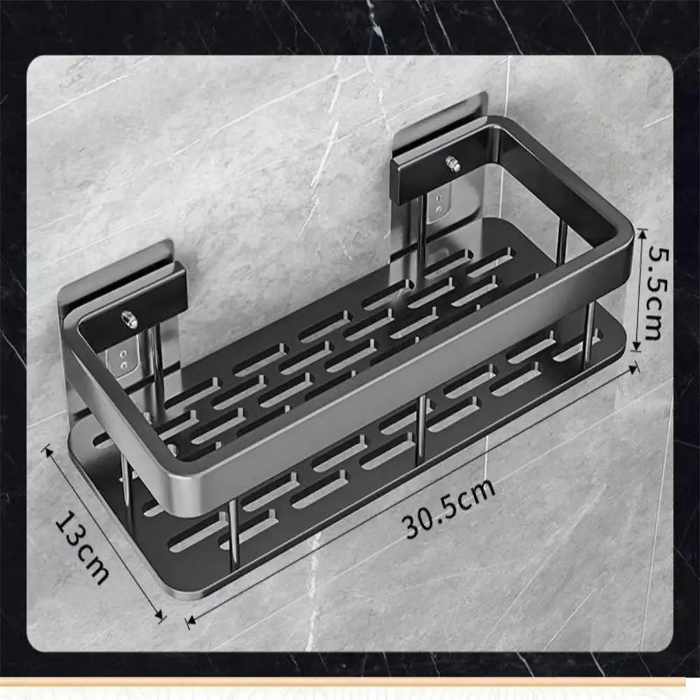 "ShelfMaster" Aluminum Bathroom Wall Shelf