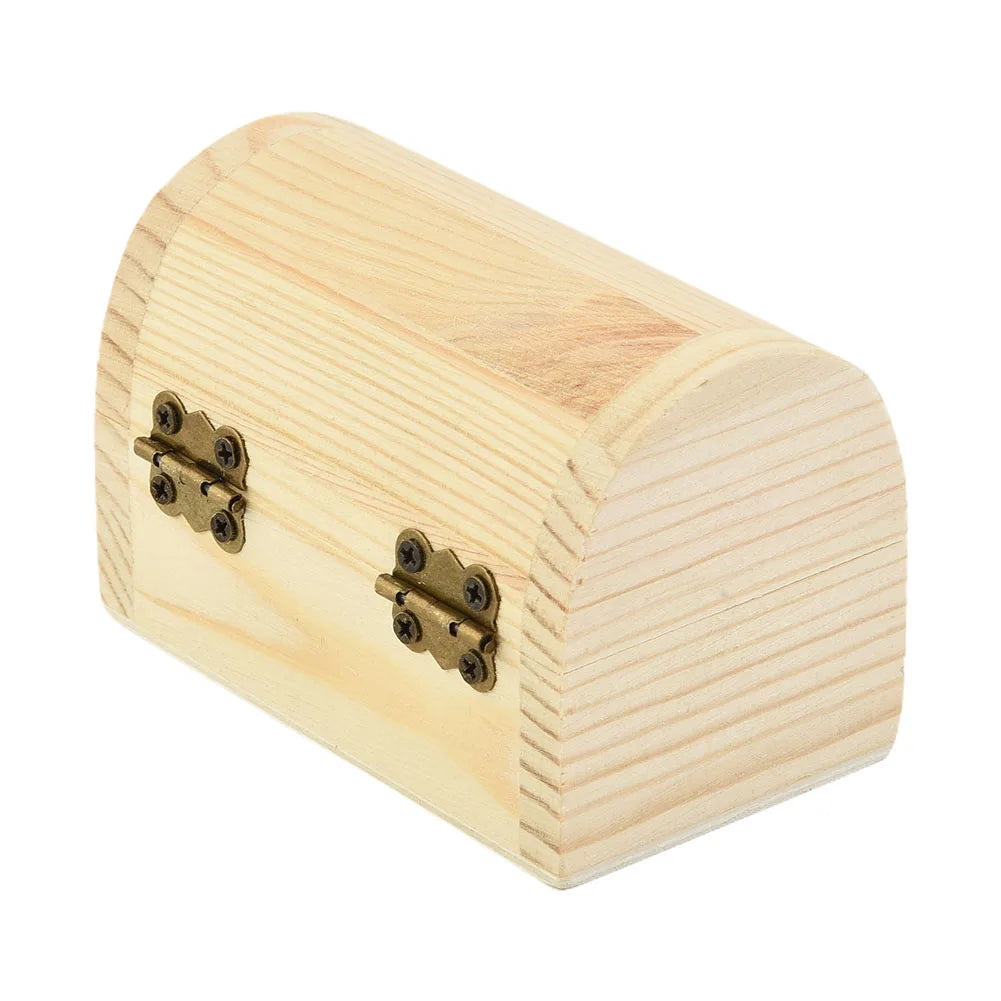 “ArchiBox” Wooden Storage Box with Hinges and Arched Shape