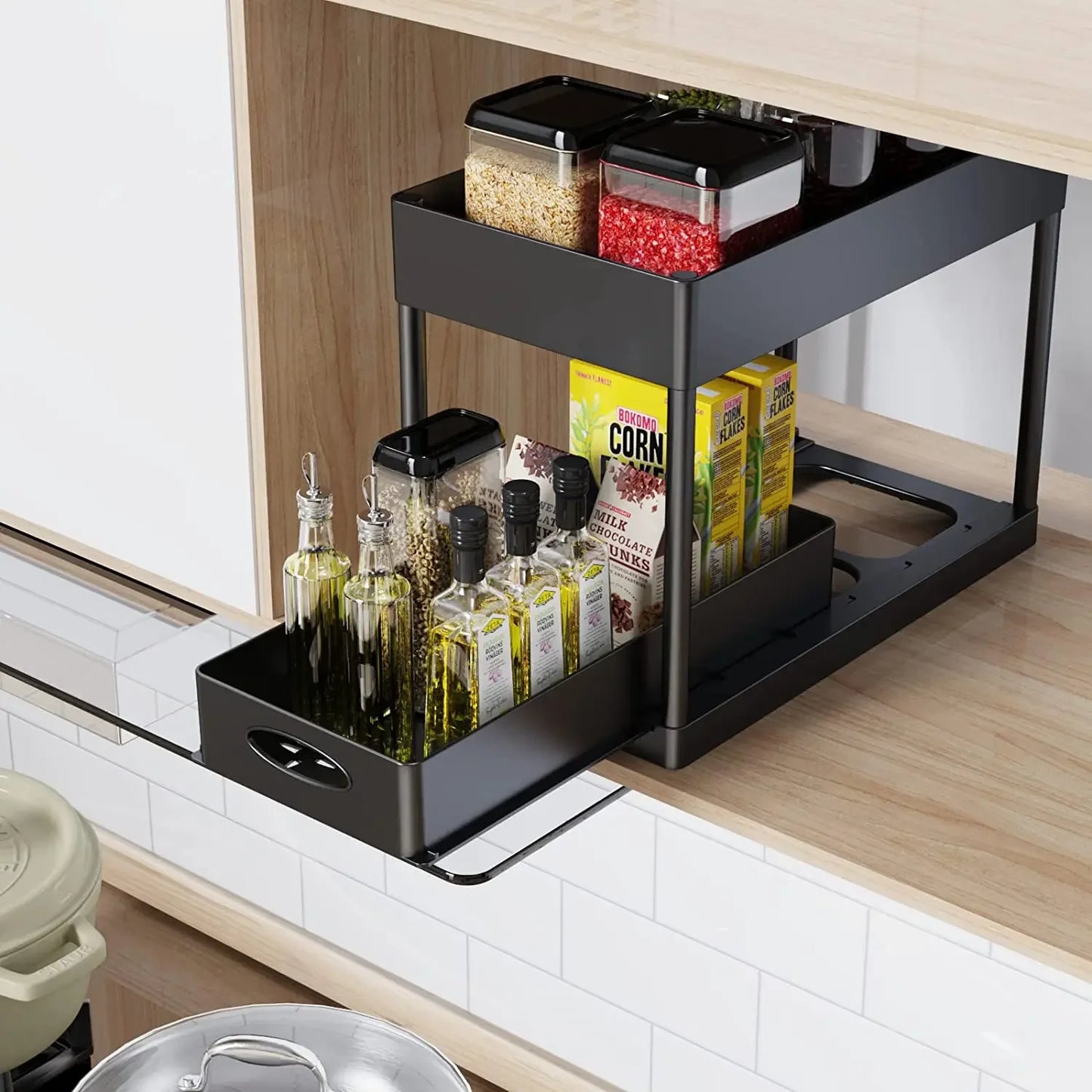 “SlidePro” Under Sink Sliding Organizer