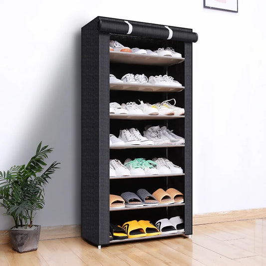 Armoire à Chaussures Multicouche et Anti-Poussière “ShoeGuard”