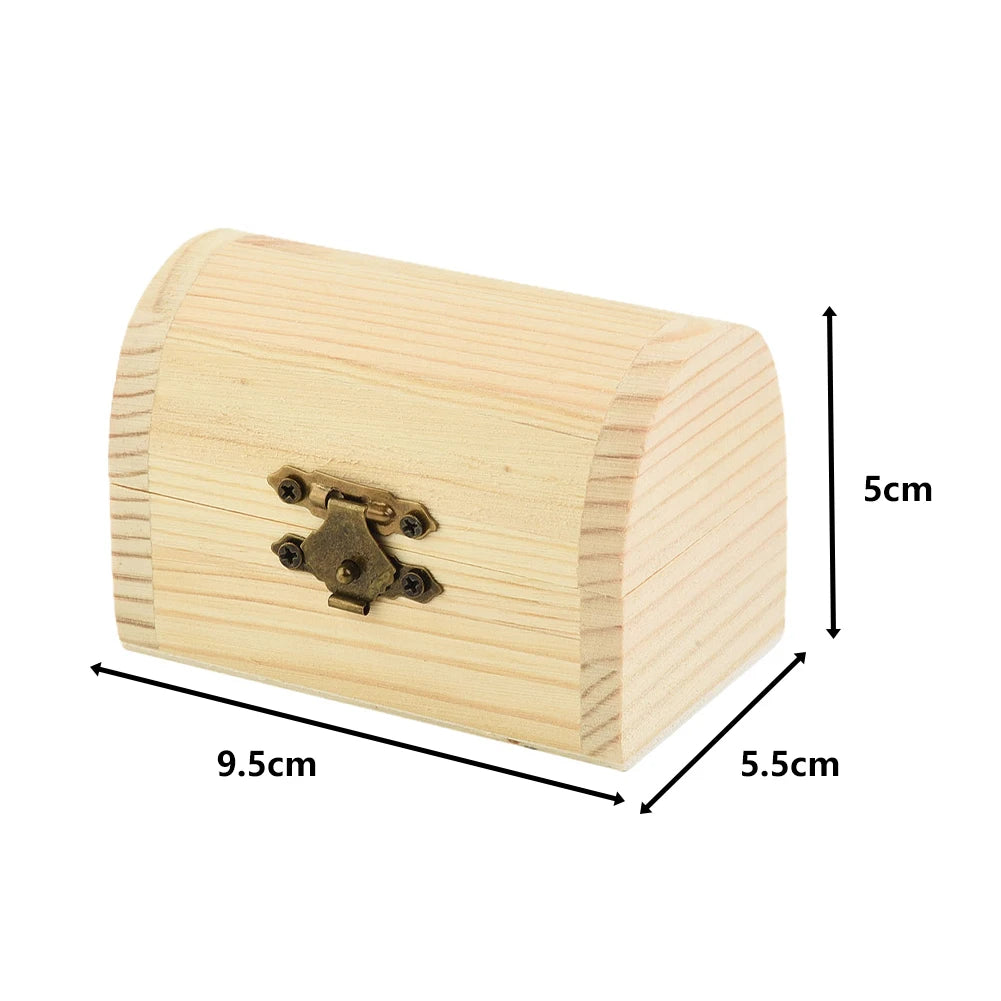 “ArchiBox” Wooden Storage Box with Hinges and Arched Shape