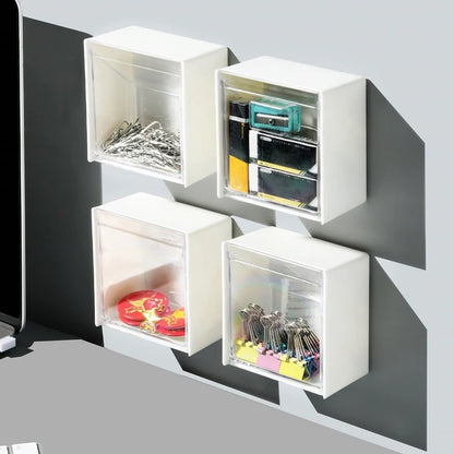 “ClearBox” Dustproof Wall Mounted Storage Box for Cotton Buds and Jewelry