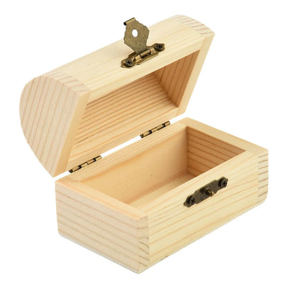 “ArchiBox” Wooden Storage Box with Hinges and Arched Shape