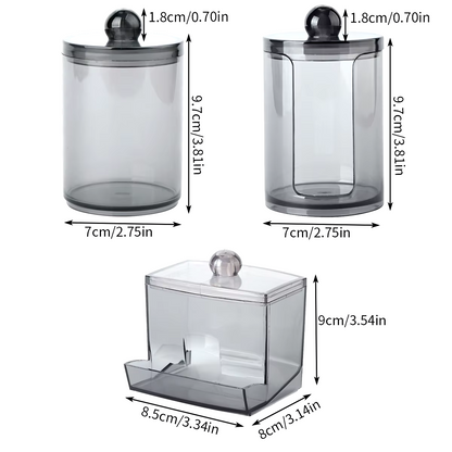 “QtipClear” Transparent Dispenser with Lid