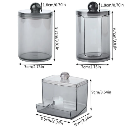 “QtipClear” Transparent Dispenser with Lid