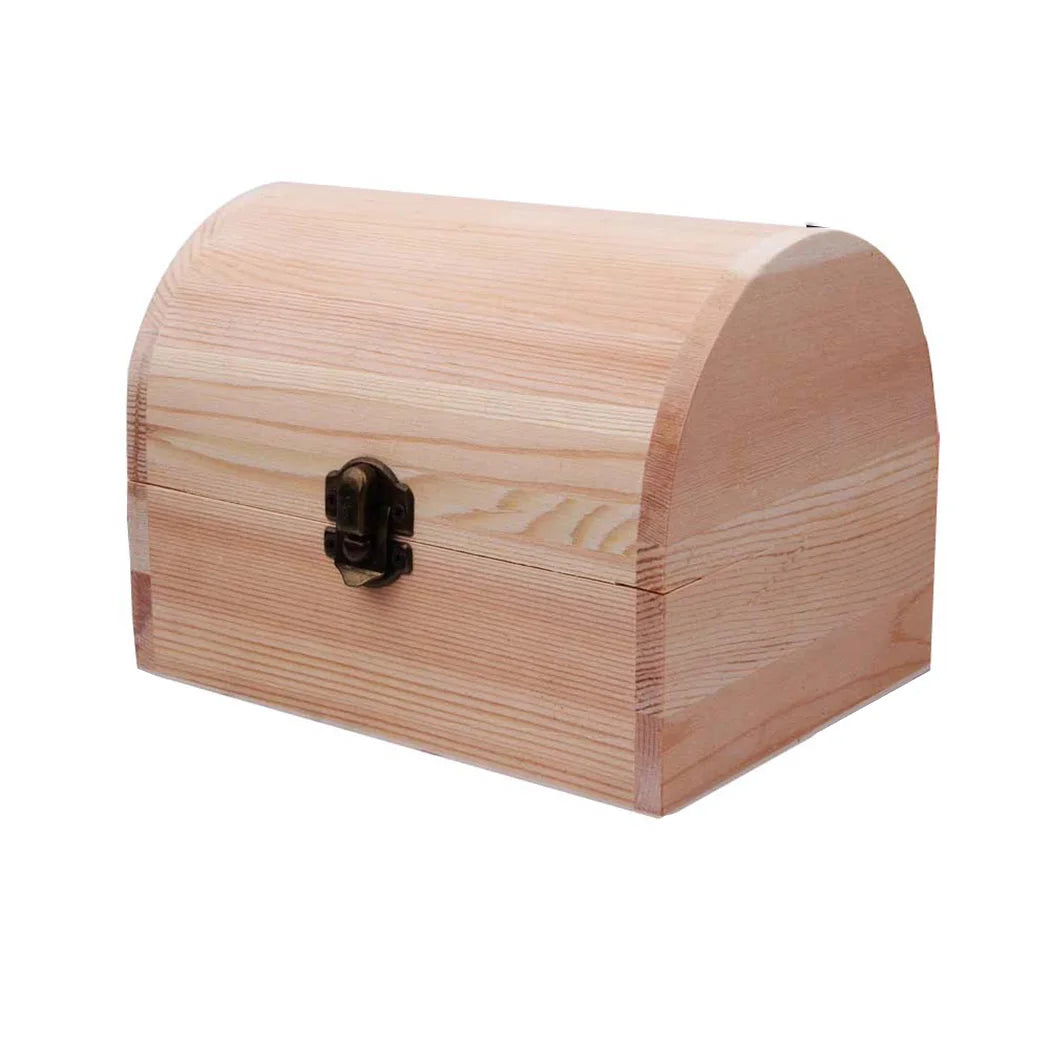 “ArchiBox” Wooden Storage Box with Hinges and Arched Shape