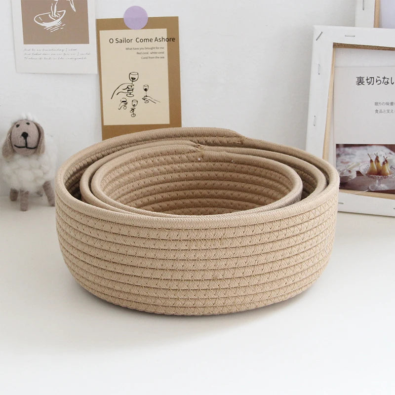 “NordicRope” Cotton Rope Storage Basket