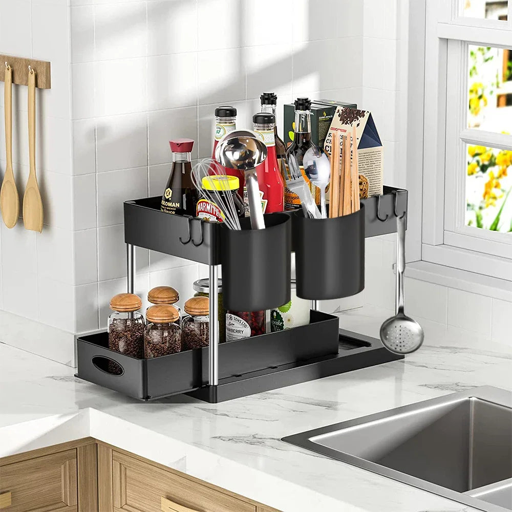 “SlidePro” Under Sink Sliding Organizer