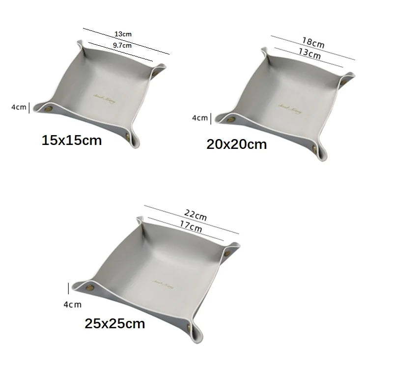 Plateau de Rangement en Similicuir Style Nordique “NordicCharm”