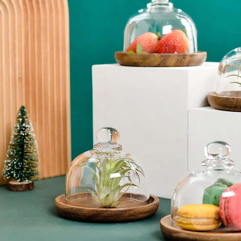 Bocaux de Rangement en Verre avec Couvercle en Bois “EcoGlass”